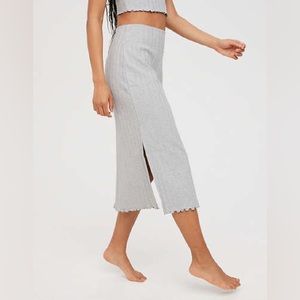 Aerie NWT gray offline OG groove midi skirt
